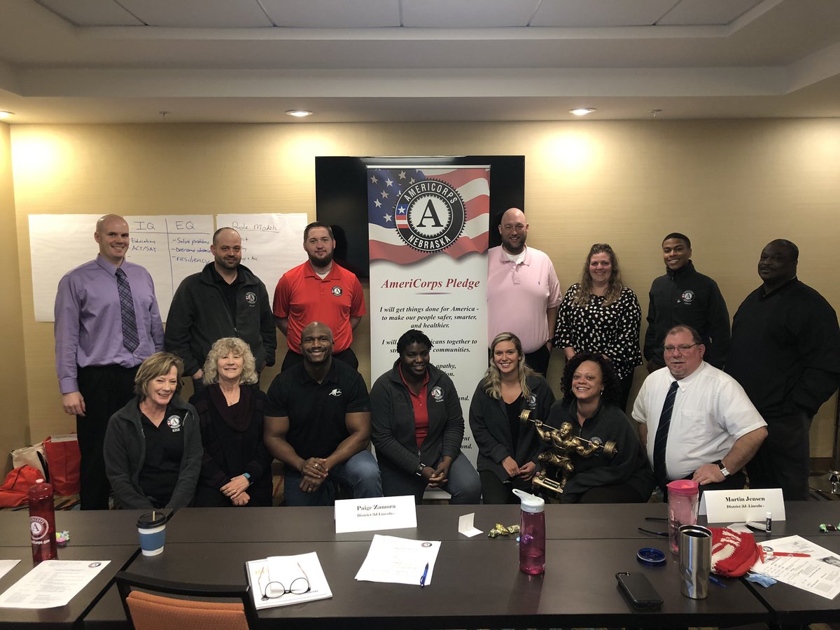 DeMoineAdams's tweet image. Thank you @ServeNE for letting me motivate and ‘Exercise’ the leadership of your AmeriCorps Members. Keep leading by serving, and continue to use your roles to be role models every single day💯❤️🎯👏🏿👊🏿 #ExerciseYourLeadership#