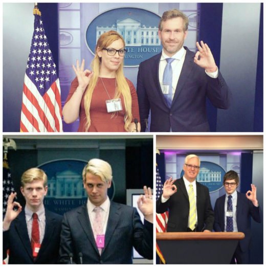 We can stop, at long last, prefixing this fascist hand signal with "ironic" or "trolling."