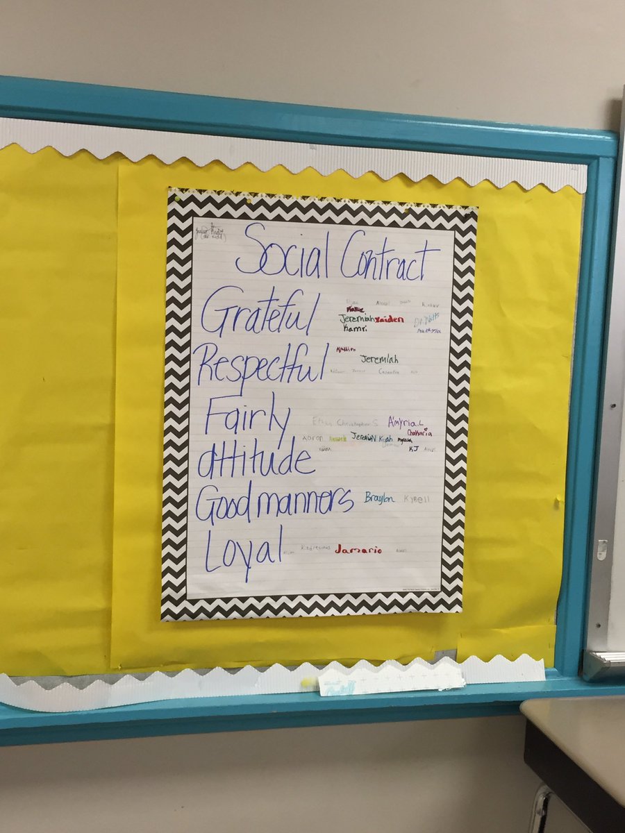 ZaviusKidd's tweet photo. Today we created a #SocialContract with both of my 4th grade classes for the remainder of the year!
#MrKiddClass
#MrKiddWith2Ds
#PathwayToSuccess
#LeadingTheWay
#GrahamElementary https://t.co/tgNOT8sgGI