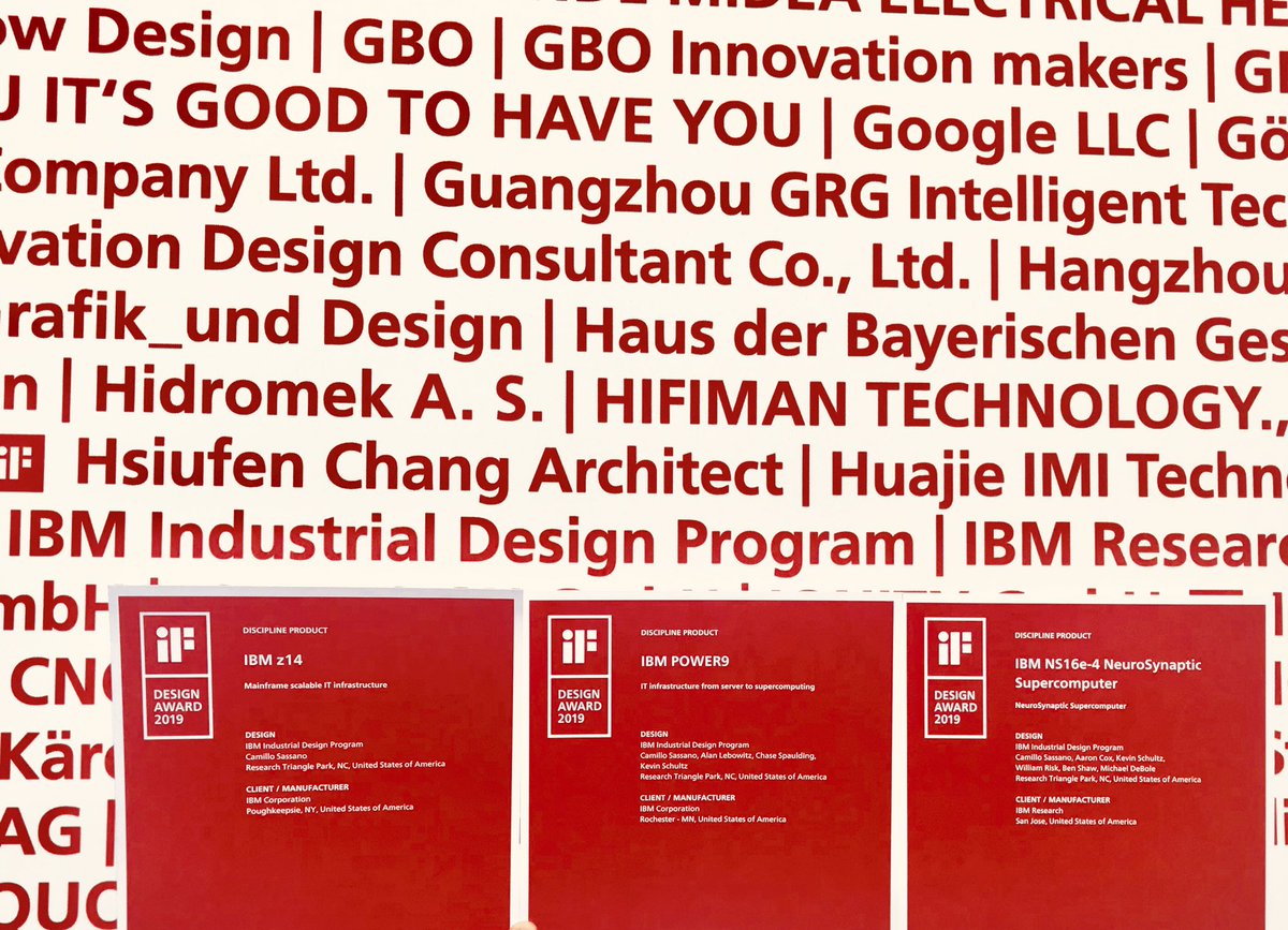 Proud moment for the IBM Industrial Design Program, bringing back three iF2019 Design Excellence Awards from Germany #ibmdesign
