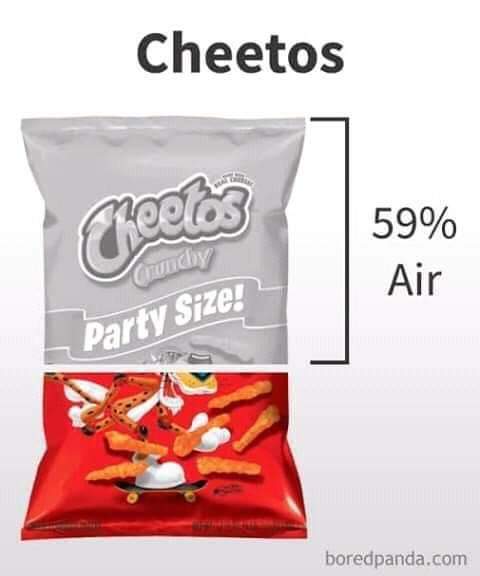 Ulrich_cusi's tweet photo. perbandingan udara dan isi dari beberapa snack https://t.co/A5hPKKzRWj