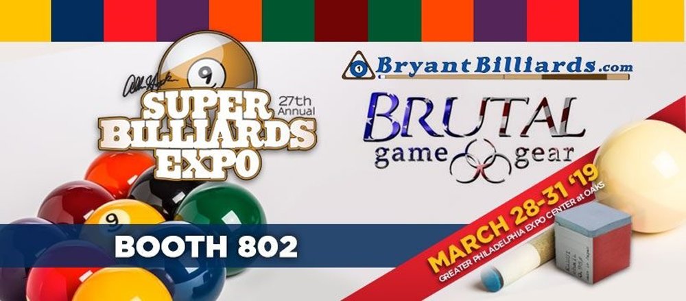 BryantBilliards's tweet photo. Stop by the booth and see us at the 2019 Super Billiards Expo! https://t.co/FAi28zcSVB