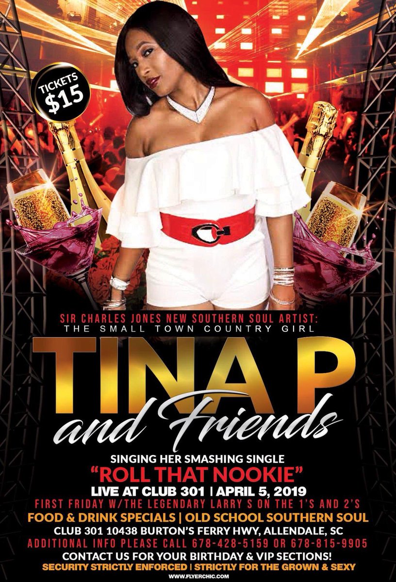 GoTinaPGo's tweet photo. #FabergeFriday I swear Im nothin without yall. Book @iamTinaPittman NOW! April 5th 9pm @Club301Allendale Ft. @DjBronzze & #DjLegendaryLarryS
Allendale, SC.
#GOD #GoTinaGo #GoTinaGoGetters #EnigmaEntertaiment #TinaP #Club301 #Allendale #SC #RollThatNookie #Blues #Singer #Atl #MS https://t.co/hDjDclNYFO
