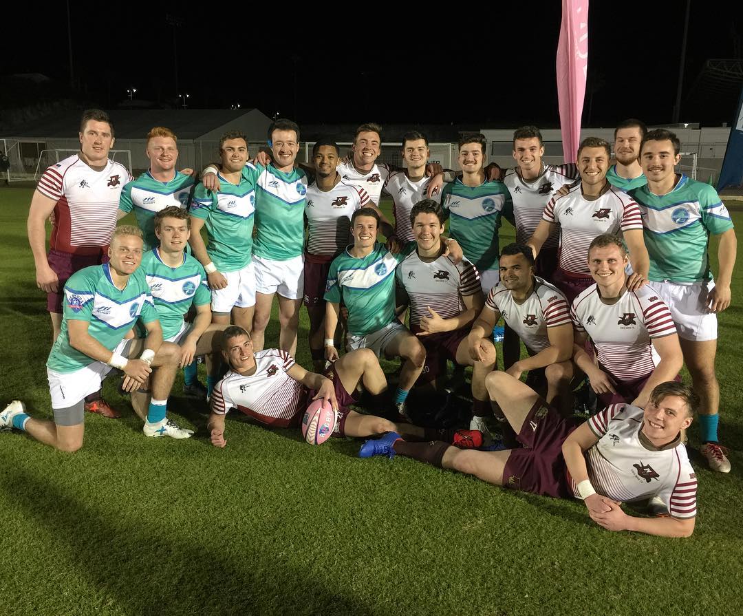 .@norwichcadets and <a href="/Capital7srugby/">CCRC 7s</a> pregame for their last pool match. #bermudaintl7s