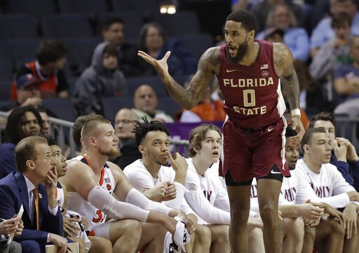 ESPNInsights's tweet photo. Florida State completes the upset over Virginia in the first ACC semifinal.

Virginia has just four losses over the past 365 days: 2 have been to Duke, while the other 2 have come in Charlotte's Spectrum Center (FSU tonight, UMBC one year ago tomorrow). https://t.co/GIAKDCoAzz