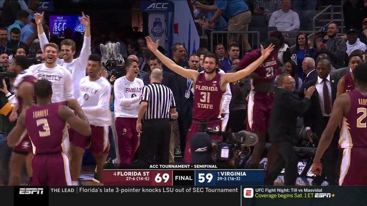 No.1 Virginia lost in March.