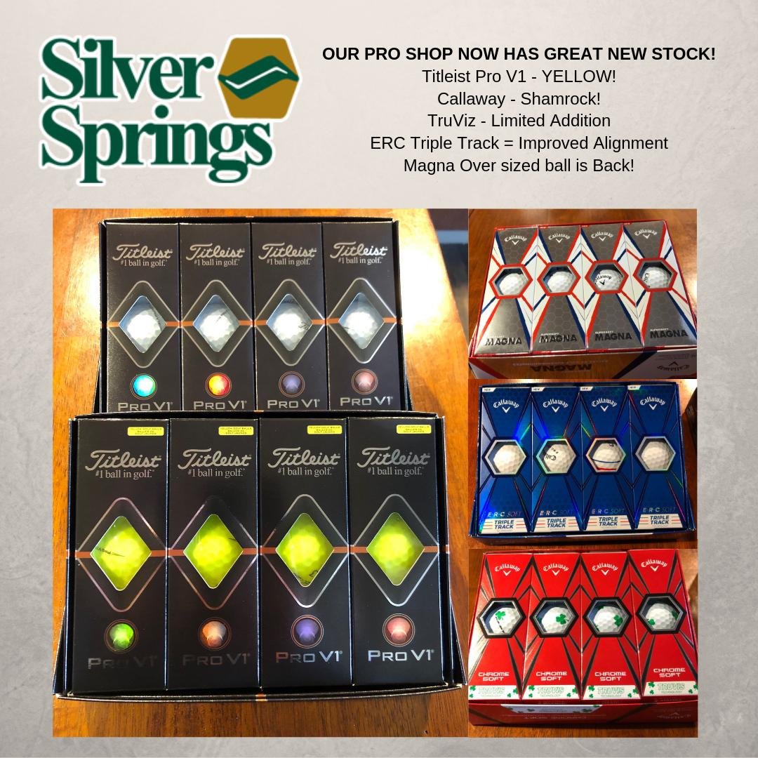 Our Pro Shop now has some great new stock in! #silverspringsgcc #golfballs #golfproshop