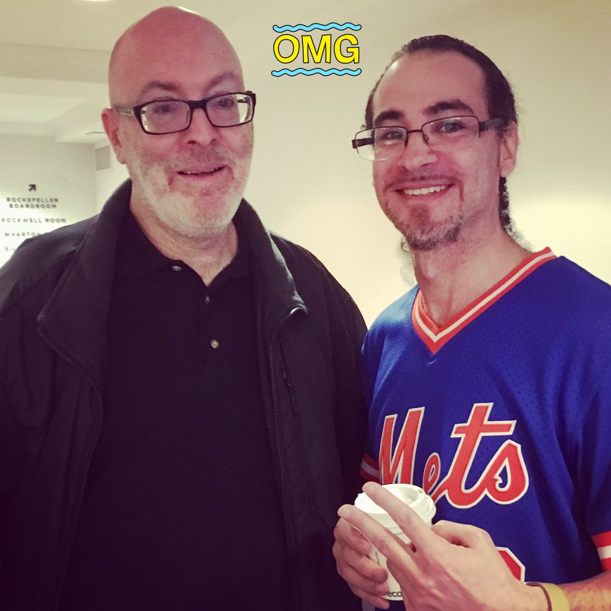 SiriusXMFantasy's tweet photo. OMG!!! Talk about a Throw Back ... The King 👑 Scott Engel with Adam Ronis hanging out at the #NFBC Ultimate #FantasyBaseball League Draft in #NewYorkCity #Memories #MorningShow #RotoExperts https://t.co/pn7CleWOXE