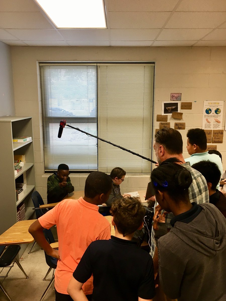 Spring is in the air... that means it’s time to start using our acting/improv techniques to film our class movies.  So blessed to work with <a href="/ZachHanner/">Zach Hanner</a> with @TheatreNow each year! #NHCSchat <a href="/NewHanoverCoSch/">New Hanover County Schools</a> <a href="/WillistonTigers/">Williston Tigers</a> <a href="/RonnieVillines/">Ron</a> <a href="/kclark166/">Kim Clark</a> @MacELA24 <a href="/Jill713/">Jill Larson</a>