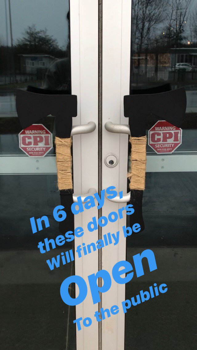 The countdown has begun... 6 more days! #finally #axethrowingasheville #grandopening