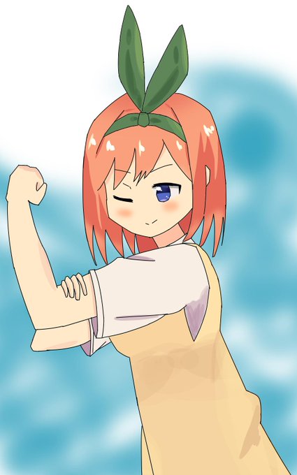 れふふあさんがTwitterに投稿した中野四葉(五等分の花嫁)のイラスト。
