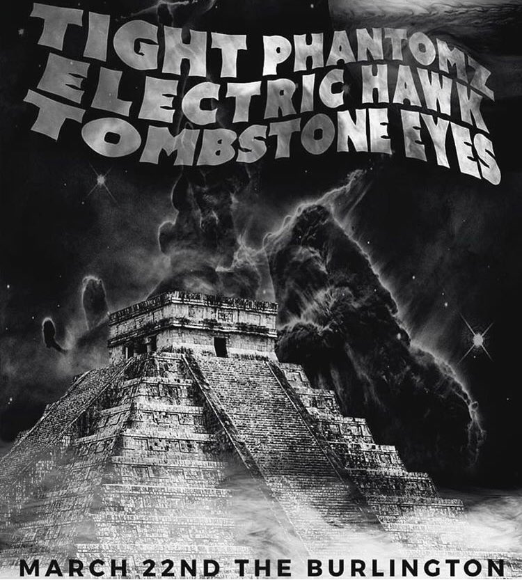 mmmjjj's tweet image. Next Friday night at @burlingtonbar !!! 💥 #TightPhantomz #ElectricHawk #TombstoneEyes #Chicago