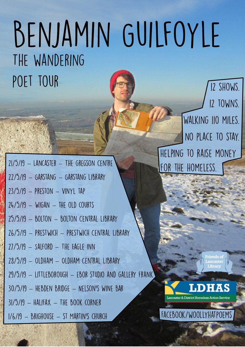 woollyhatpoems's tweet photo. Excited to be on @KCCLive Radio this morning talking about my tour and performing one of my poems. 8-10am. Click the link below to listen live!

https://t.co/HEyiqdRH4f

#poetry #woollyhatpoems #tour #breakfastcrunch https://t.co/jYDOK0XvV1