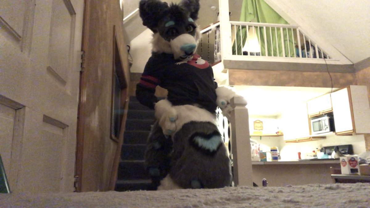 ClockHand1's tweet image. Living my best sweaty life haha 
#furry #fursuitfriday