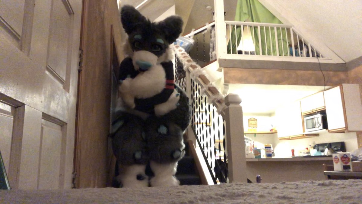 ClockHand1's tweet image. Living my best sweaty life haha 
#furry #fursuitfriday