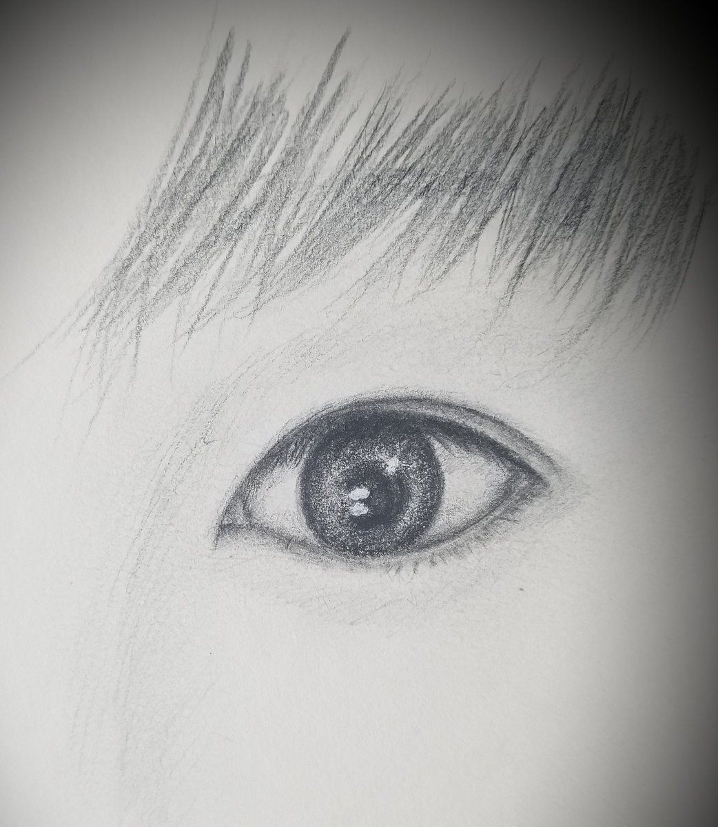 So I've been meaning to practice how to draw people. I'm starting off with the eyes cause for me it's the most interesting facial feature (please ignore the eyebrows for now) so what better way to practice than drawing the people that inspire me  @BTS_twt