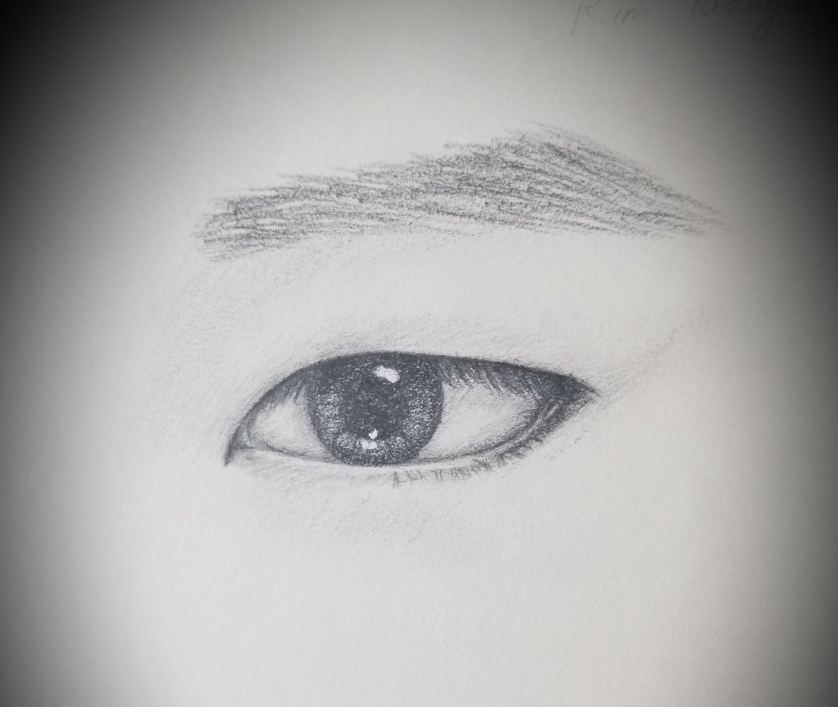 So I've been meaning to practice how to draw people. I'm starting off with the eyes cause for me it's the most interesting facial feature (please ignore the eyebrows for now) so what better way to practice than drawing the people that inspire me  @BTS_twt