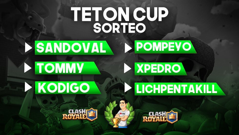ESTAMOS EN DIRECTO‼️ MEJOR QUE LOS DE LA CHAMPIONS... SORTEO TETON CUP🏆 POMPEYO, XPEDRO15, ADRIÁN PIEDRA, SERGIO RAMOS Y MÁS😱 | CLASH ROYALE youtu.be/c7mFQYUEeKA vía <a href="/YouTube/">YouTube</a>