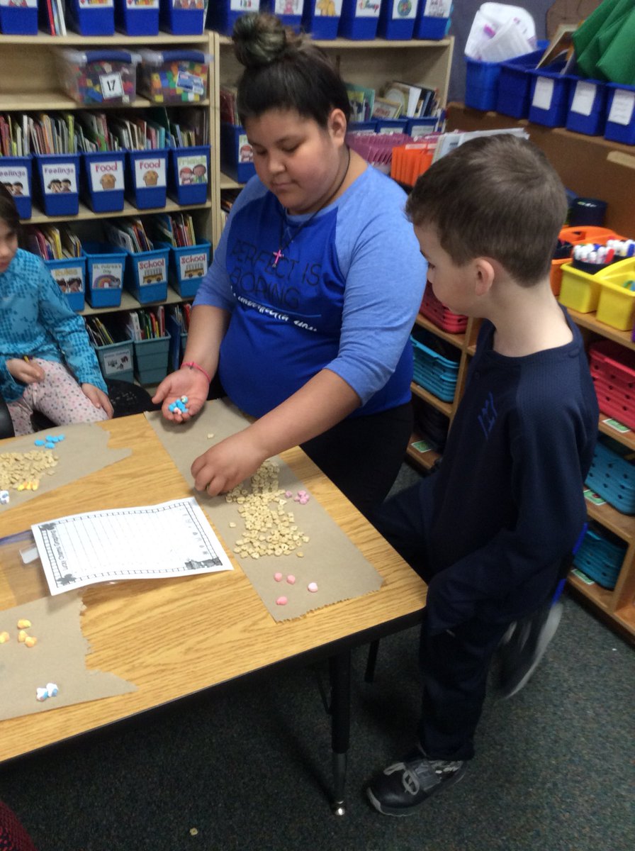 MrsGwidt's tweet photo. #SPDProject19 #RaiderStrong
We teamed with our 5th grade buddies to count our marshmallows in a lucky charms box! @PCSD_HC https://t.co/FCEoYePQOy