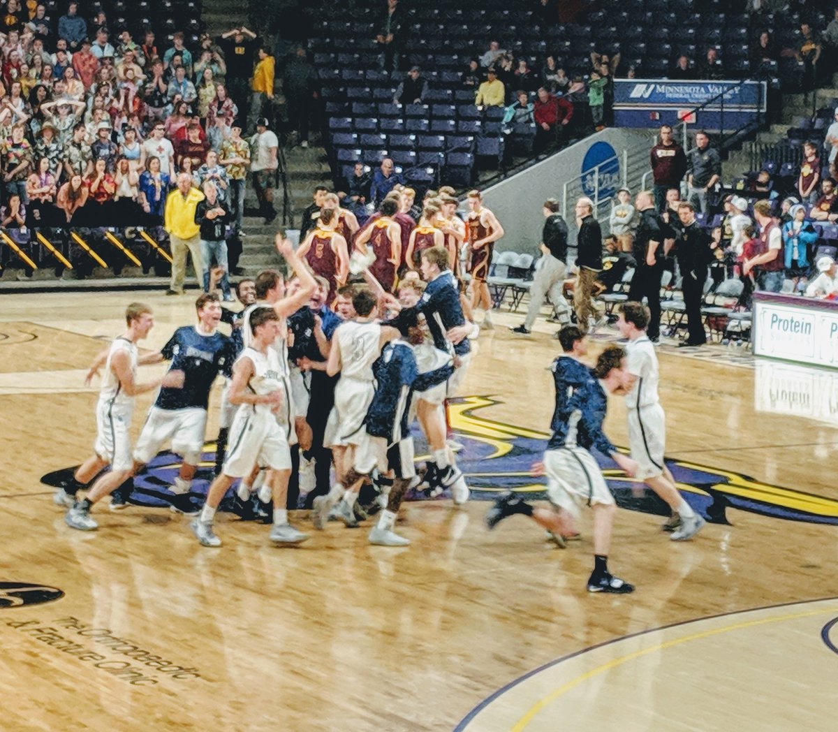 Impressive display of grit &amp; toughness tonight by St. Peter in the section 2AA title game. Overcoming mistakes, battling back, everyone had a role. That was truly a team victory... and now onto the state tournament! Another great day to be a Saint! #GoSaints