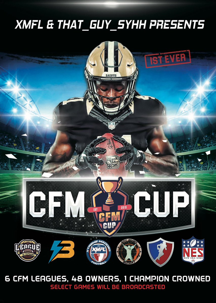 That_Guy_Syhh's tweet photo. @SportsGamersNow @leaguecrawler @MediaXmfl @XGN_NightScream @AGS_Madden @OTHeroics1 @NESMadden @_Blitz_League_  
@TheAlphaHEEL7 @Wildabeast210 
The CFM CUP games are under way keep an eye out for post with game streams #lit The CFM CUP is bringing the best madden talent to you!!! https://t.co/Mm00ihGoGu
