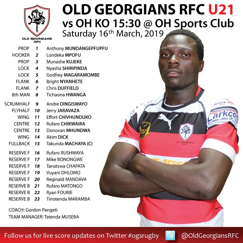 Proud to announce the selection of the following players 🔴⚫⚪

OGS U21 vs OH U21
📅 Saturday 16th Mar
⏰ KO 15:30
📍 OH Sports Club

#ogsrugby🔴⚫⚪ #OGSU21 #bethefuture