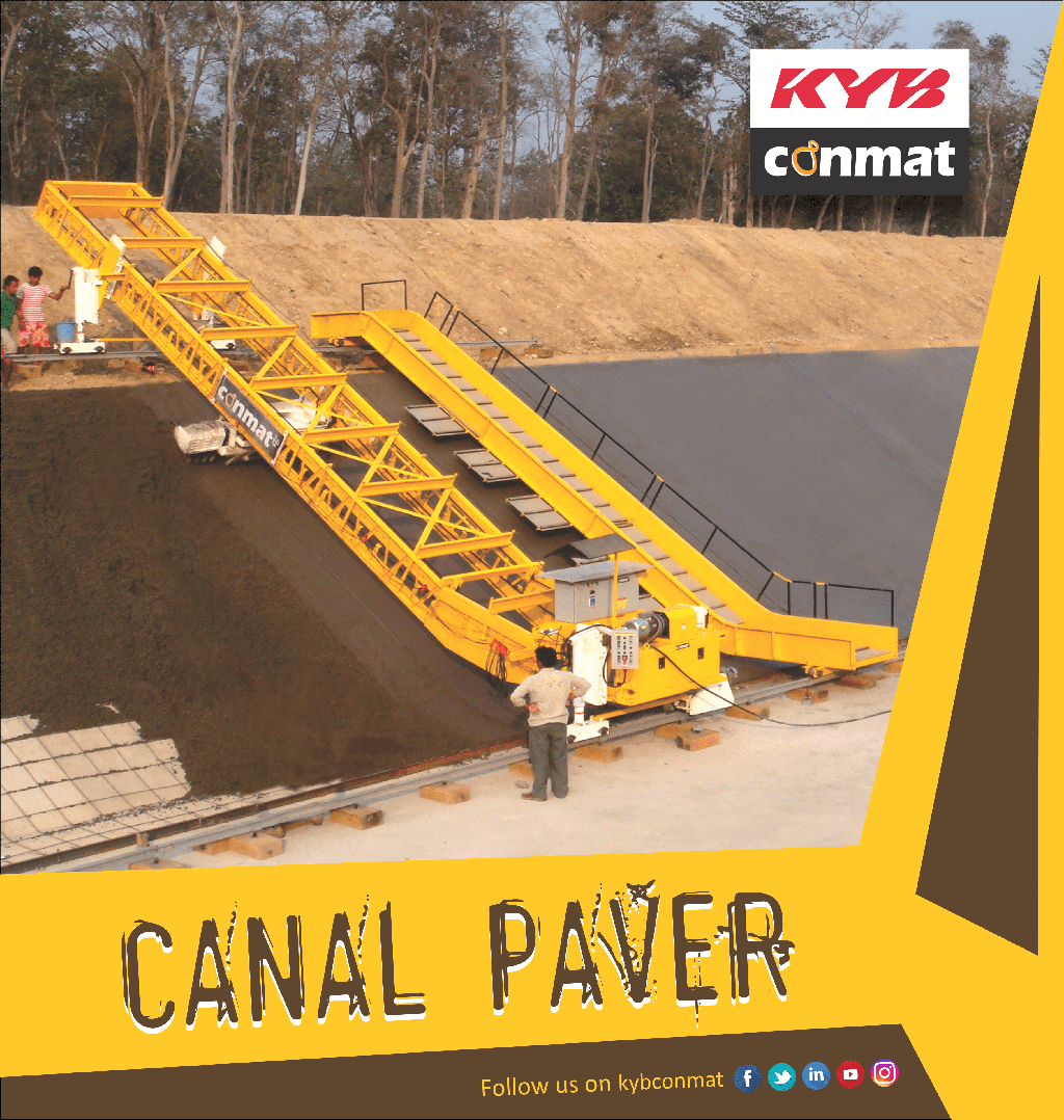 ConmatGroup's tweet photo. KYB-Conmat's CanalPavingMachines paves half width, Trapezoidal canals, & straight side slopes up to 45° angle. Gives a rated output of 18-20 cu. mtr. /hr under ideal condition and application.
#KYBConmat #CanalPavingMachine https://t.co/g3d4aJ8ICL