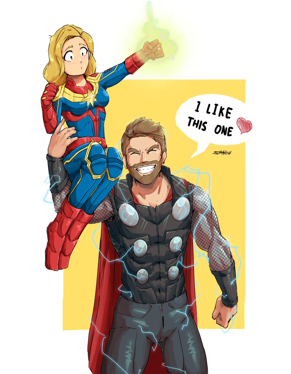 the_shineh's tweet photo. i like it :3
#Thor #CaptainMarvel #Thorvel (?)
#AvengersEndgame https://t.co/7s7OAw4MMt