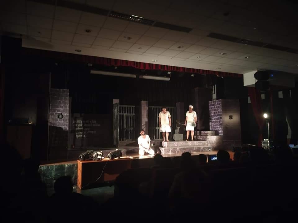 ABVPVoice's tweet photo. In a first, JNU witnessed a play based on Veer Savarkar’s life imprisonment in Andaman! “He Mrityunjay” was successfully organised by @abvpjnu in association with @SavarkarSmarak. 

After the play, Veer Savarkar’s grandson Shri @RanjitSavarkar interacted with the students of JNU. https://t.co/F7qNborW2f