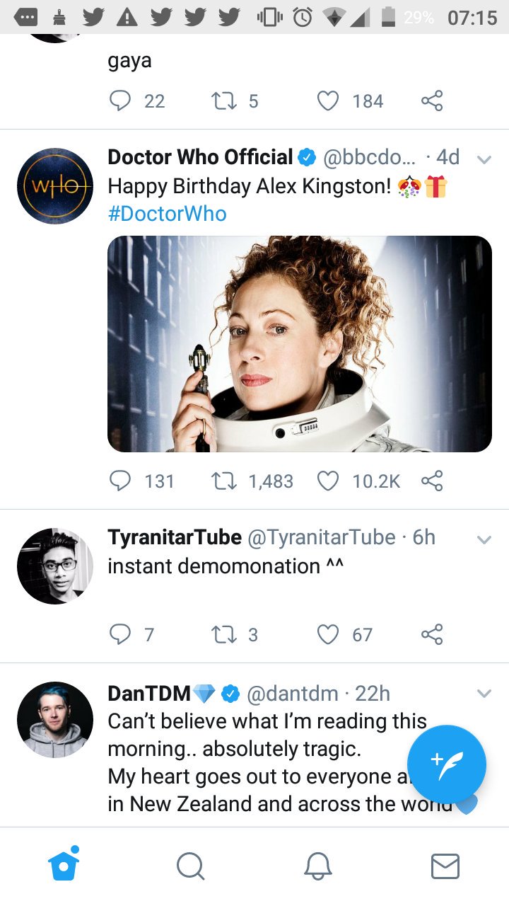  TyranitarTube: instant demomonation  Doctor Who: Happy Birthday Alex Kingston!
Also TTar: gaya. 