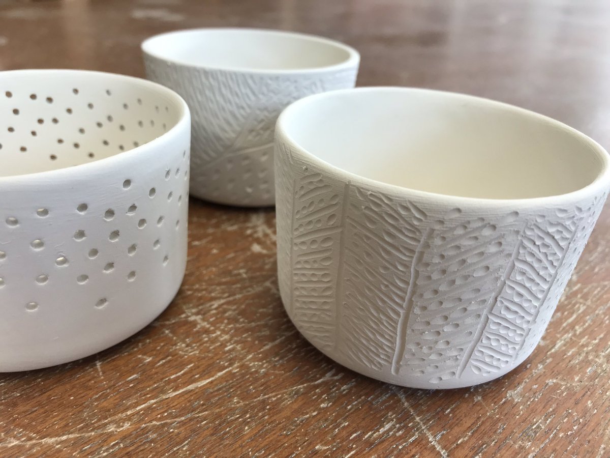 I’m in my studio enjoying making some test pieces for some new #ceramics #craft #courses I’m planning for the summer #Sheffieldissuper