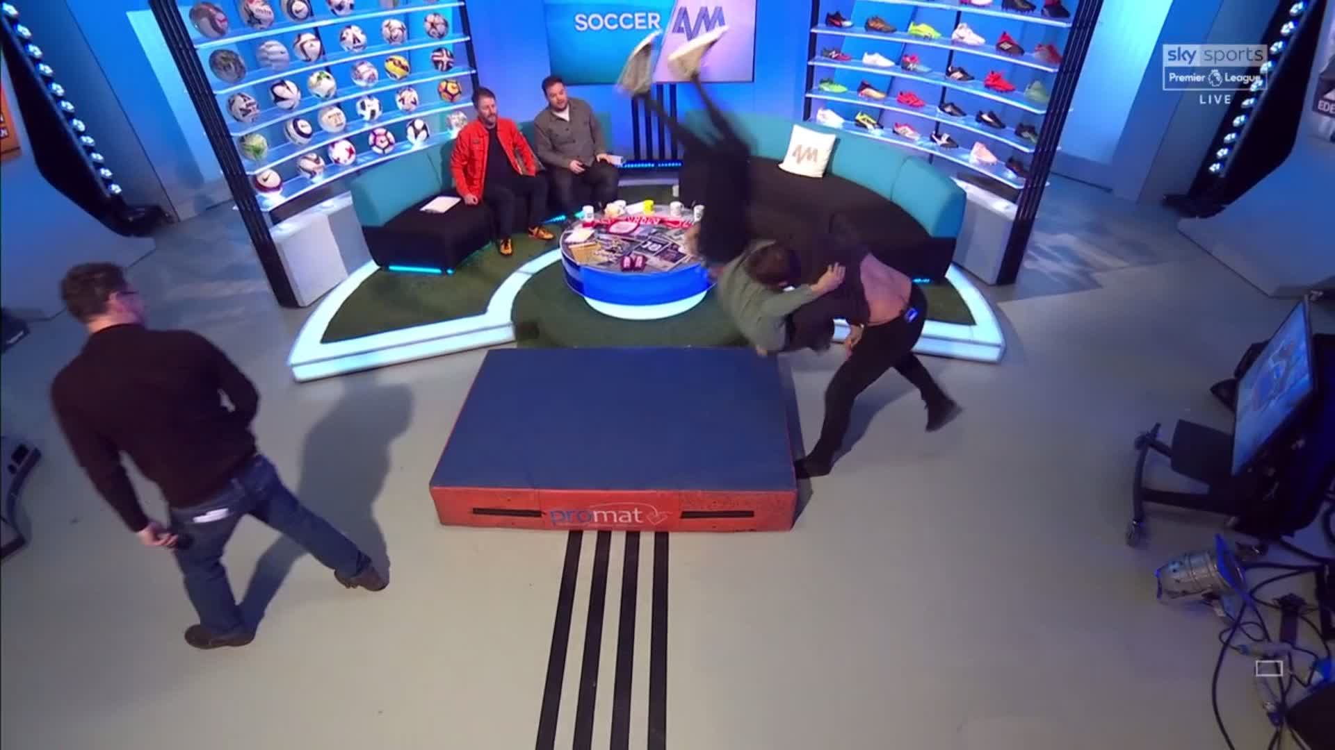 That time Grant Holt body slammed Jimmy on the show Happy Birthday   