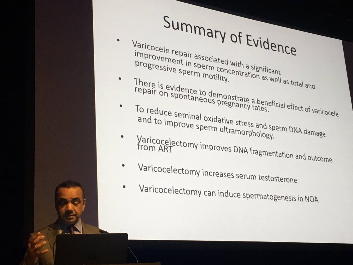 Should we extent indications for varicocelectomy? Minhas sums up the evidence, we need more but: yes #EAU19 <a href="/MikkelFode/">Mikkel Fode</a> @CFuglesangSJ <a href="/drserefoglu/">Ege Can Serefoglu</a>