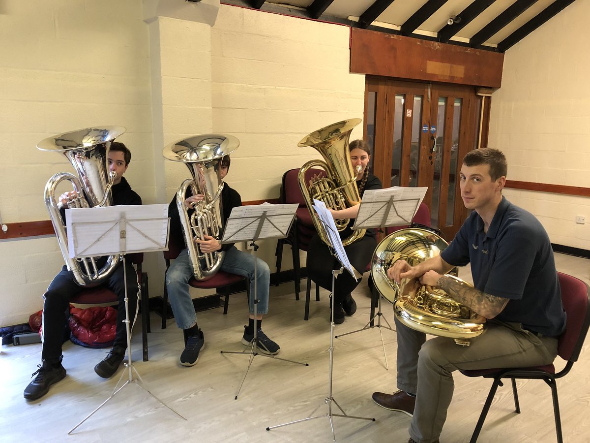 Sectionals are well underway with our superb guest tutors from @KingsDivBand as well as our regular tutors @LancsMusic @LancMusicHub and we’re all having a great time!