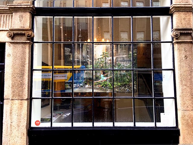 This wonderful piece is hanging in the window at the moment. The work is by Gillian Hyland and is part of our new group show 'Figurative Thoughts'. Show runs until the 1st April.