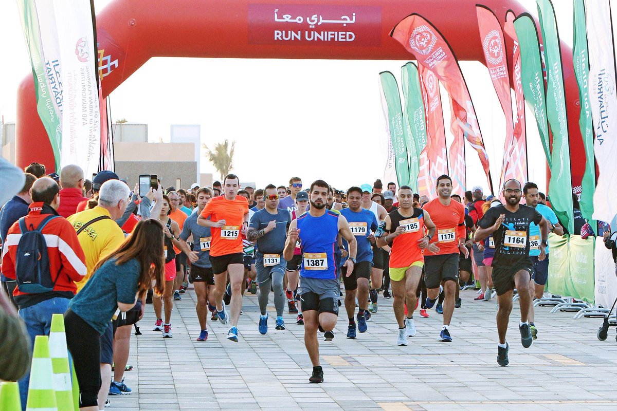 AbuDhabiSC's tweet photo. 1496 runners took part of today’s race @AlHudayriatAD to show their support to the @WorldGamesAD 17 athletes in their half marathon race. 
We are proud to have 1496 participants #rununified https://t.co/MwvIh8Tpt8