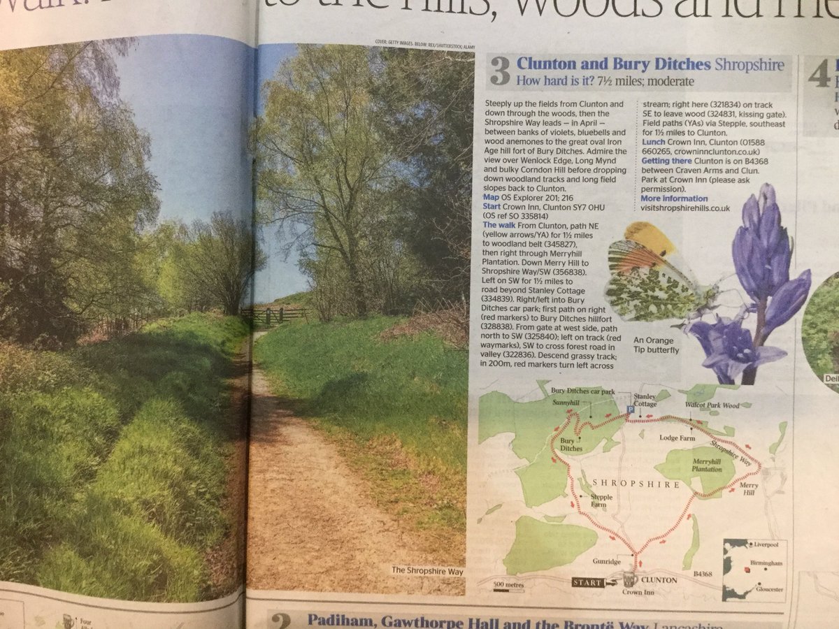Morning. Nice to see this lovely Shropshire walk included in today’s Times Best Spring Walks feature.