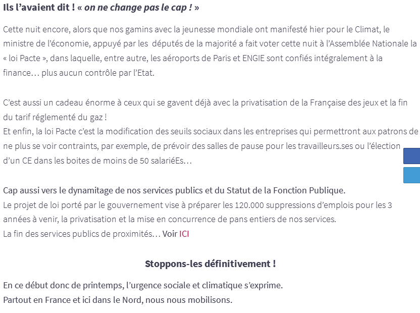pauvreencolere's tweet photo. #finDuMonde/#fineDuMois même #combat!
;)
#acte18
#MarchePourLeClimat
#MarcheDuSiecle
#LUTTEZ
#LUTTE sociale
#MacronDemission
#hollande/#PS/#sarko/#lr en #prison=#traitre au intérêt d’état=#Alstom/#guerre #Libye,#codetravail #cassé
Un printemps de combat ! https://t.co/hmYTKeqSX4 https://t.co/w08WK090py