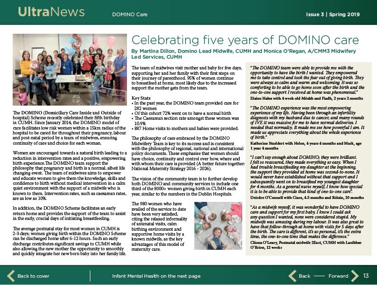 “The DOMINO team were able to provide me with the opportunity to have the birth I wanted.' WOW-the amazing #midwives at #CUMH helping low risk women towards #naturalbirth,  encouraging a 'positive, empowering #birthexperience' nearly makes me want another! ucc.ie/en/media/acade…