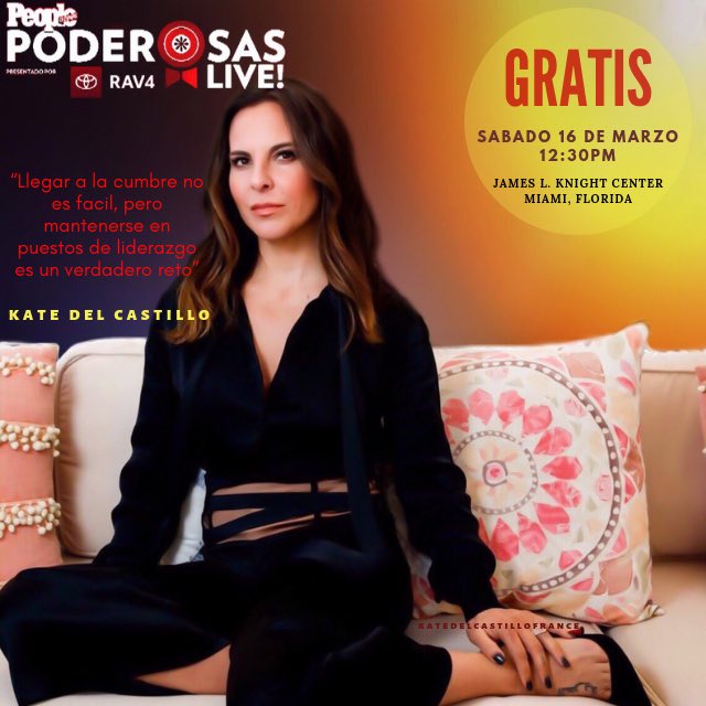 KDCFansFrancia's tweet image. 📍Hoy, sábado 16 de marzo, acompaña @katedelcastillo al evento #25poderosas de @peopleenespanol a las 12:30PM @JamesLKnightCtr #miami #poderosaslive 

#womenempowerment #mujeresalpoder #mujeresimparables #empoderamientofemenino #katedelcastillo #peopleenespanol