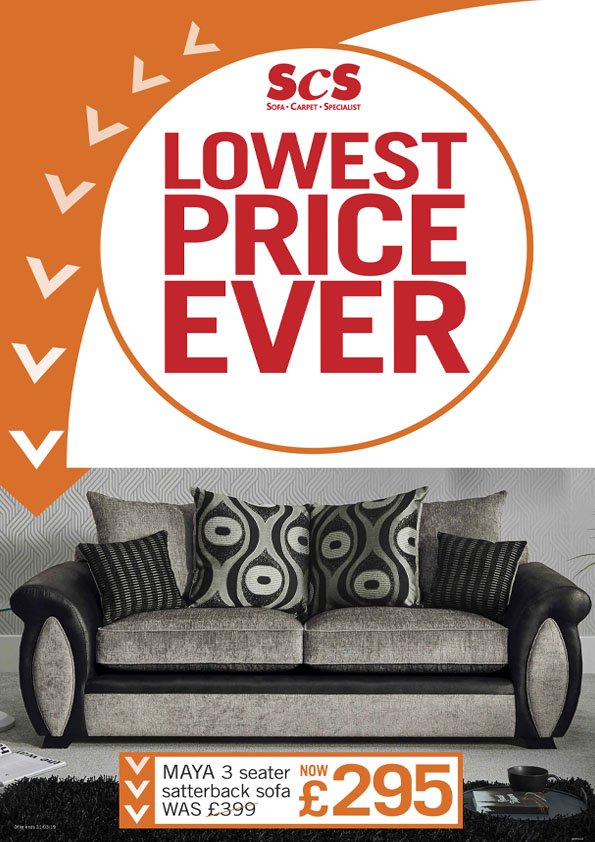 ParkgateTweets's tweet image. Tomorrow is the last day of their #HowLowCanTheyGo Sale on at @ScSSofas  #Rotherham  take a look at this bargain!! 
Many more offers in store on sofa's and carpets with up to a huge 50% off