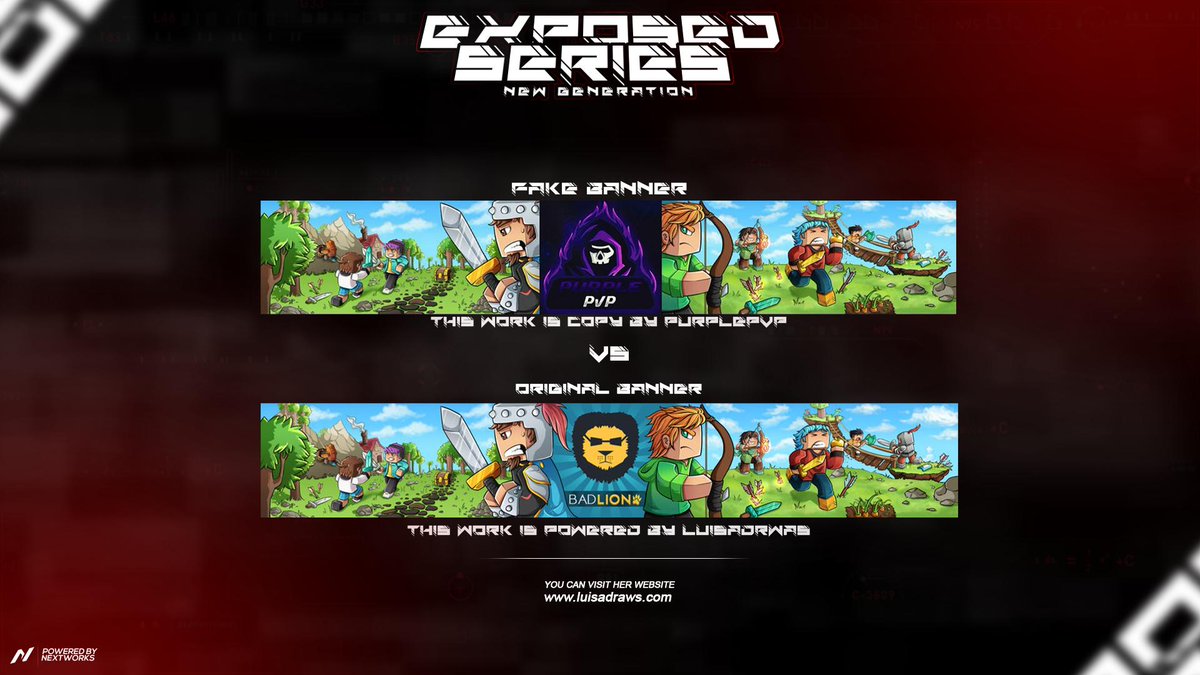 Next_Works's tweet image. Exposed Series Now in Action! :D @PurplePvPServer @LuisaDraws | By NextWorks (Visit her website luisadraws.com) Good job purplepvp :D