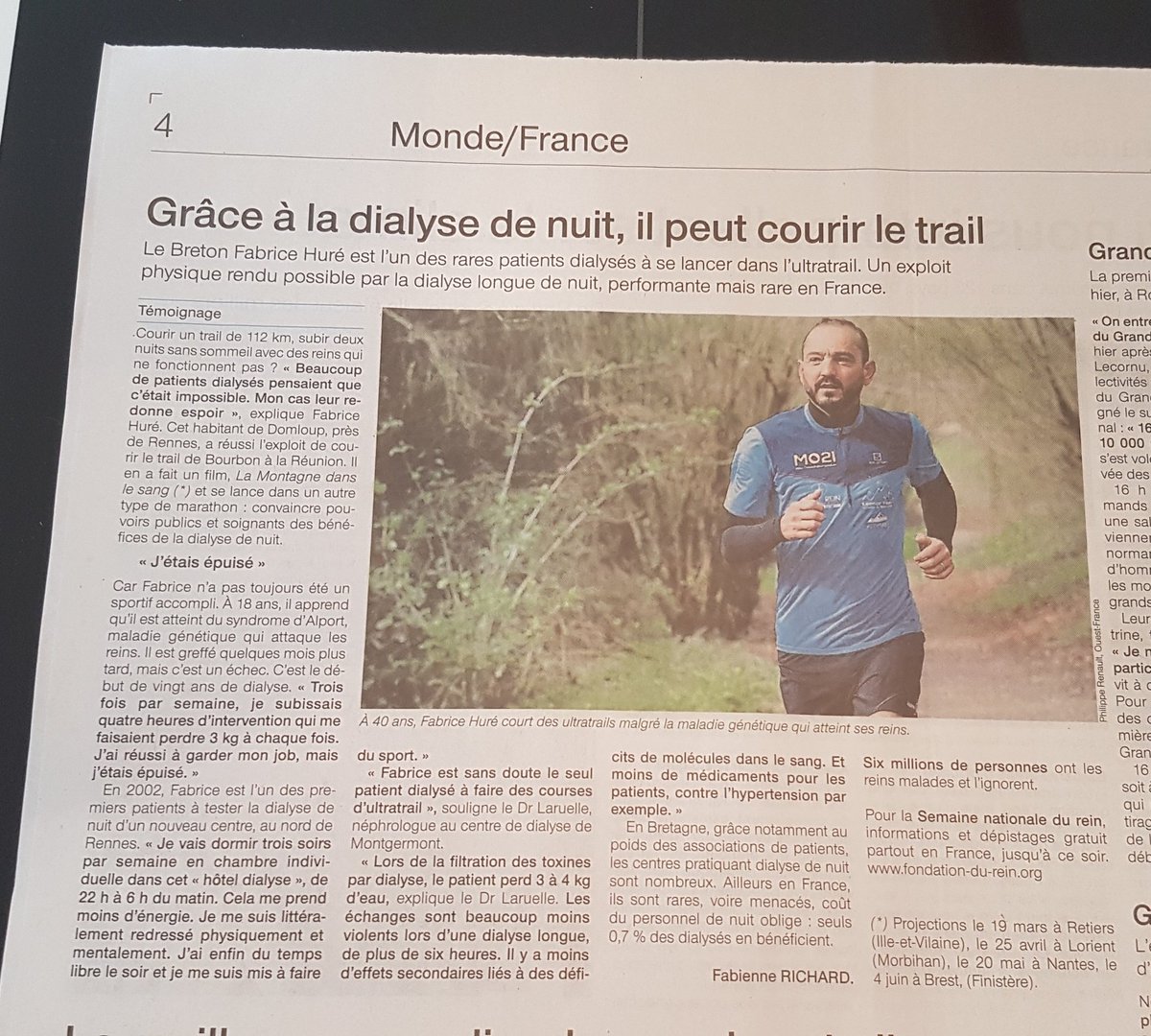 LMDSlefilm's tweet image. OUEST FRANCE - AUJOURD'HUI 😎
En espérant que la dialyse de nuit se développe, soit reconnue et valorisée par les pouvoirs publics en France... pour la qualité de vie et l'inclusion qu'elle favorise.
@MinSoliSante @FondationduRein
#ARS #dialyse #rein #hdln