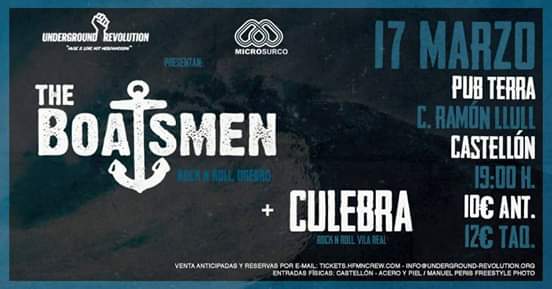 Ayer lo pasamos muy bien y queremos más, este domingo no hagas planes y pásate por el @PubTerra,una buena sesión de rock con Culebra y unos amigos suecos que no te puedes perder @TheBoatsmen , te esperamos.