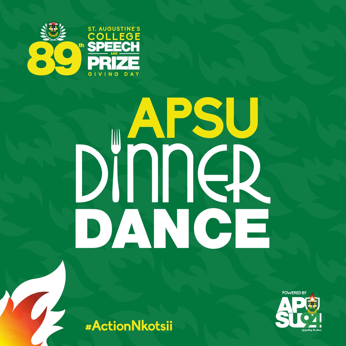Big Day Programme Lineup: 

👨🏿‍🎓🏫 89th Speech Day &amp; Prize Giving Day Event || College Quadrangle || 10AM 

🕺🏿🍸 APSU Dinner Dance || Pempamsie Hotel || 6PM

🎉🍾 After Party || Capital Hill Hotel || 9PM

All powered by #APSU94 #APSUSpeechDay #APSU