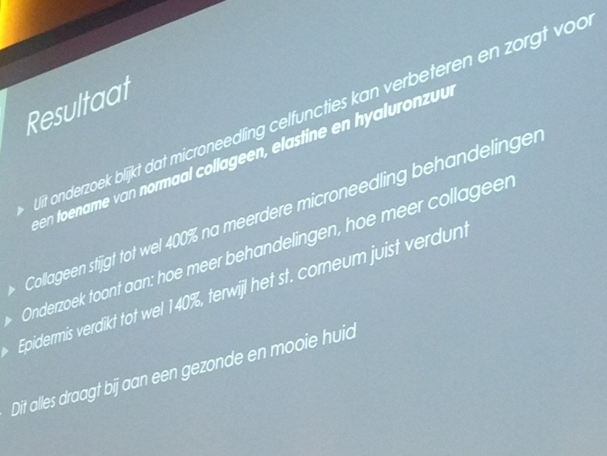 We waren al enthousiast over de mogelijkheden van microneedling, maar nu nog meer onderbouwd. Wie komt er een kuur doen? #huydcongres2019
