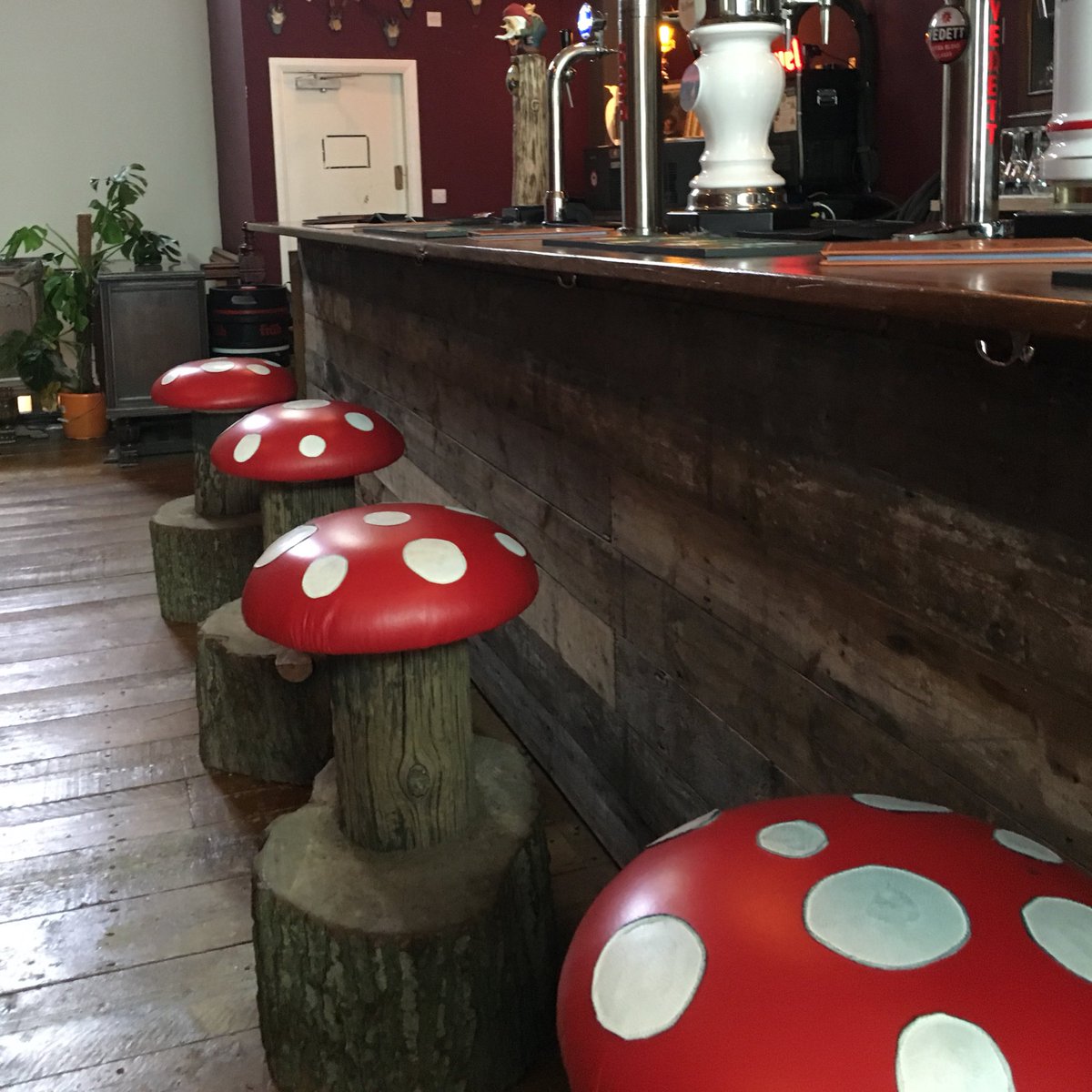 Currently sat on a toadstool drinking cask ale and being delighted with life.