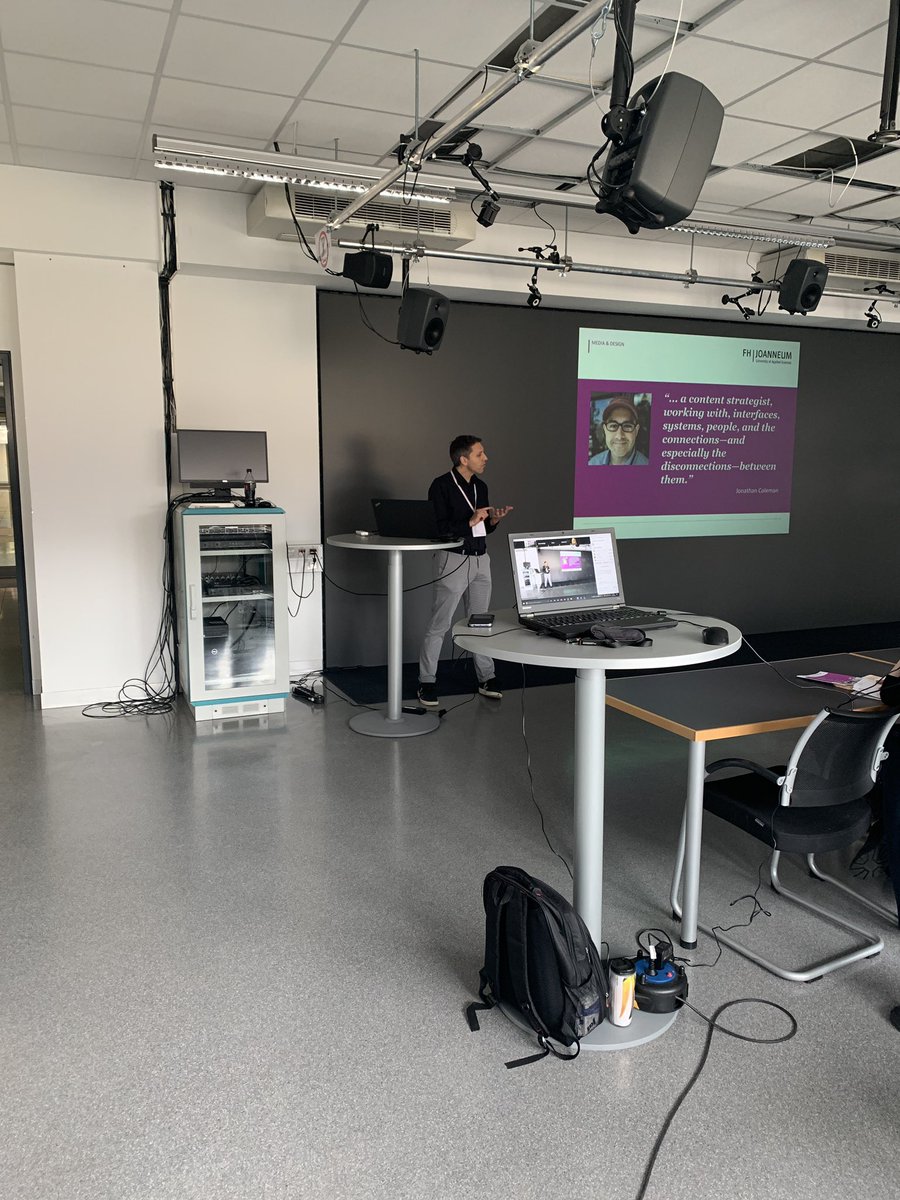 Open House des Studiengangs <a href="/ContentGraz/">Content Graz</a> - @sextus_empirico begeistert hoffentlich viele weitere Personen für unsere spannende Disziplin 👩🏻‍🎓👨🏻‍🎓 #contentstrategy