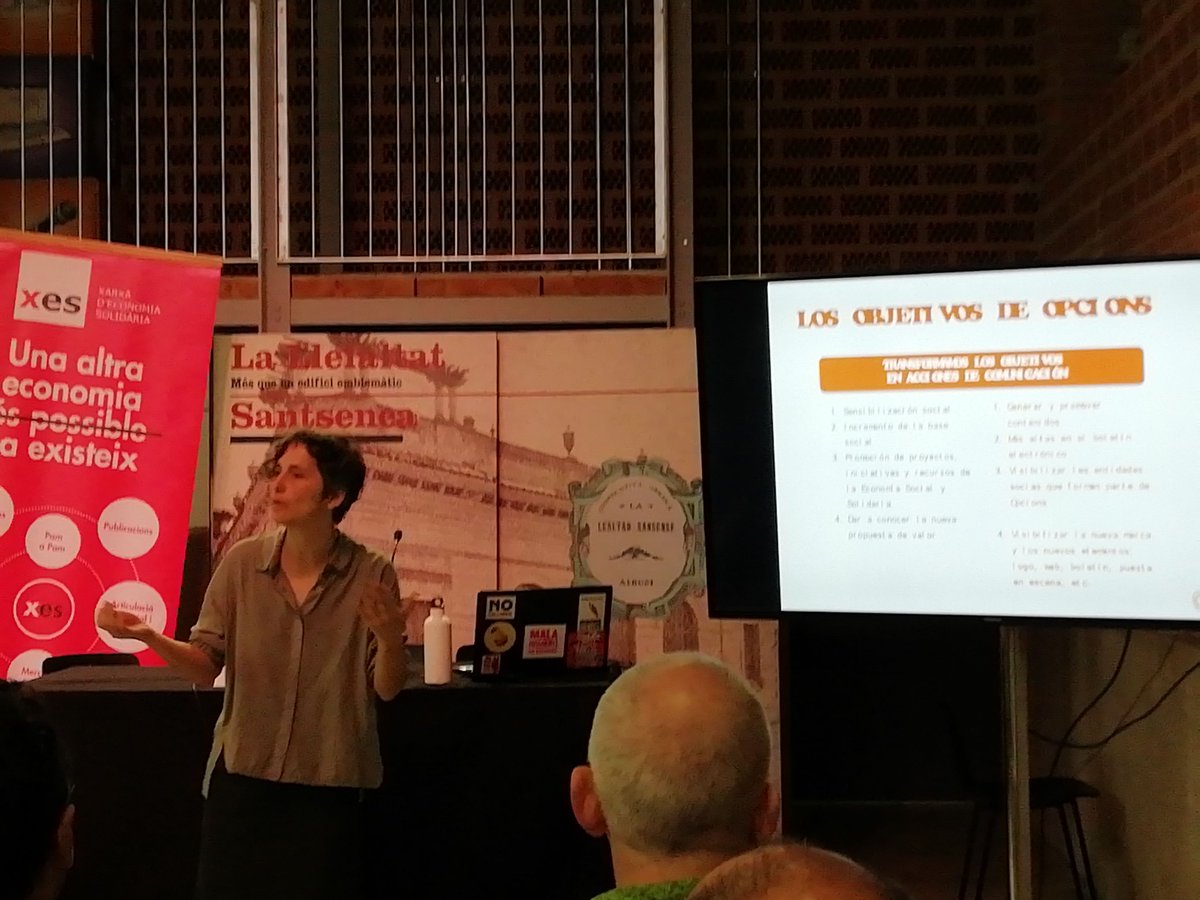 ElMercadoSocial's tweet image. Laia Tresserra, compa de @opcions, nos habla de #ConsumoConsciente y estrategias para fomentarlo en el carrusel de buenas prácticas de #Comun_ESS