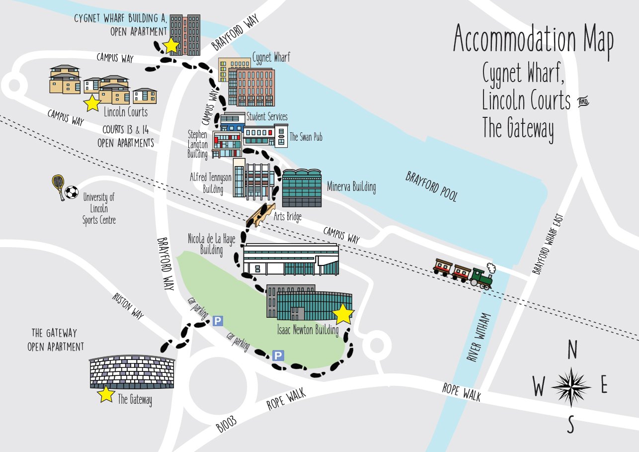 University Of Lincoln Map University Of Lincoln Accommodation Services Auf Twitter: "Want To See Some  Of Our Accommodation? Come & See Us In The Information Zone In The Isaac  Newton Building & Pick Up A Walking
